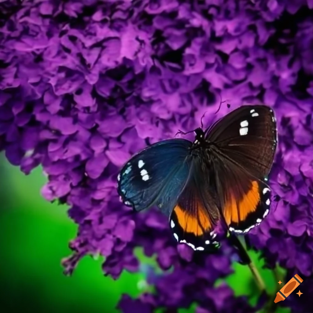 Purple butterfly on Craiyon