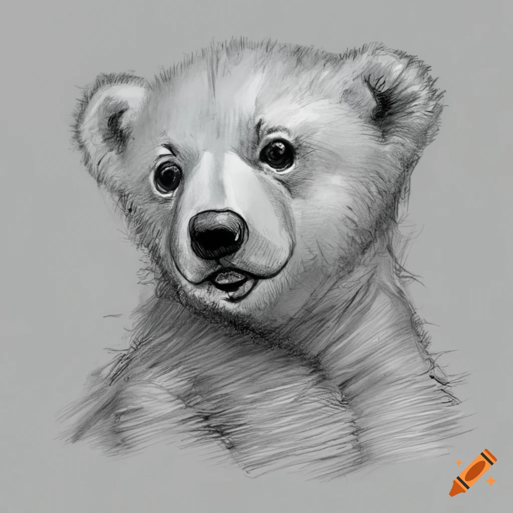 Life Size Polar Bear Drawing by Carla Grace | Saatchi Art