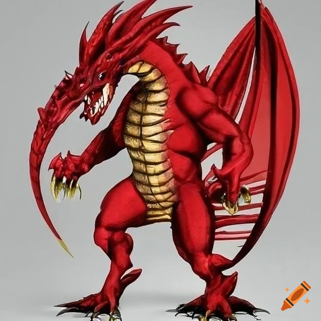 illustration of a red dragon