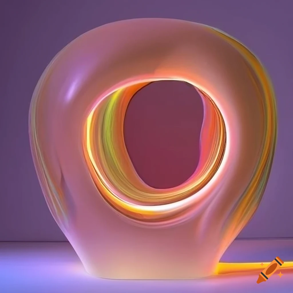 Colorful and intricate 3d abstract sculpture on craiyon
