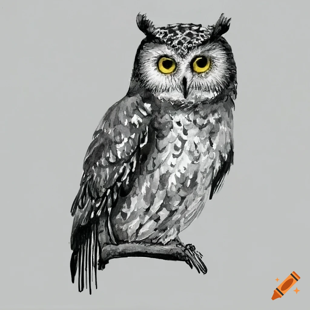Snowy Owl Drawing - HelloArtsy