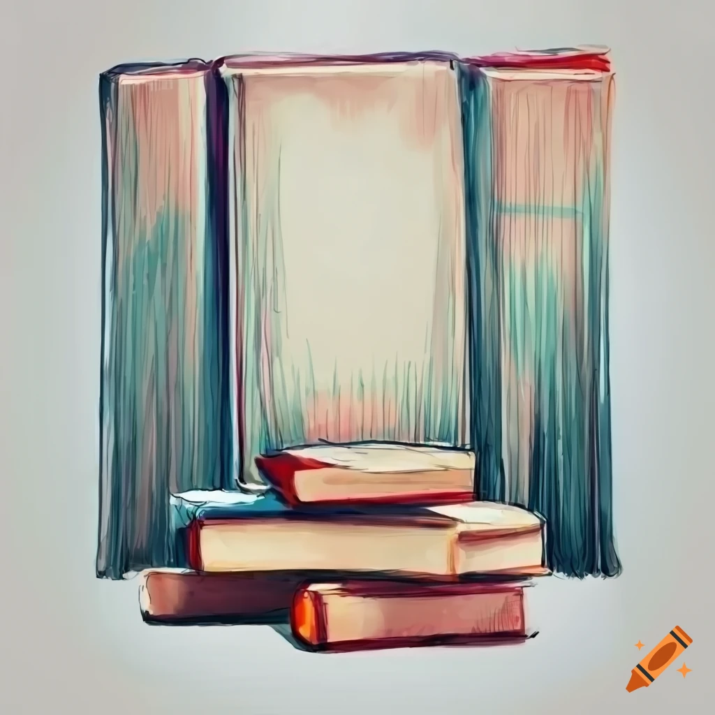 Vector Illustration Of Books Stock Illustration - Download Image Now - Book,  Drawing - Activity, Handwriting - iStock