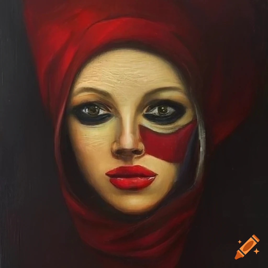 Painting of a woman with half mask by remedios varo