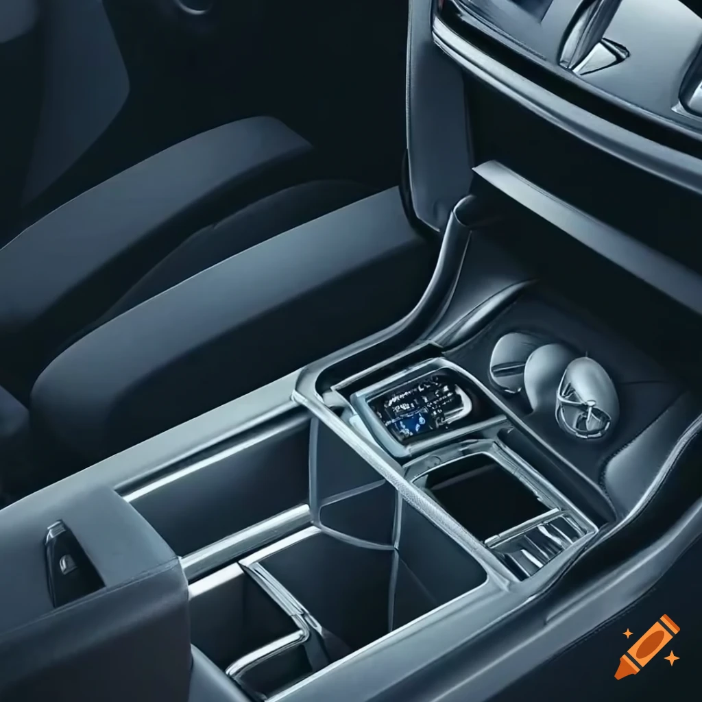 Interior compartments of a car on Craiyon