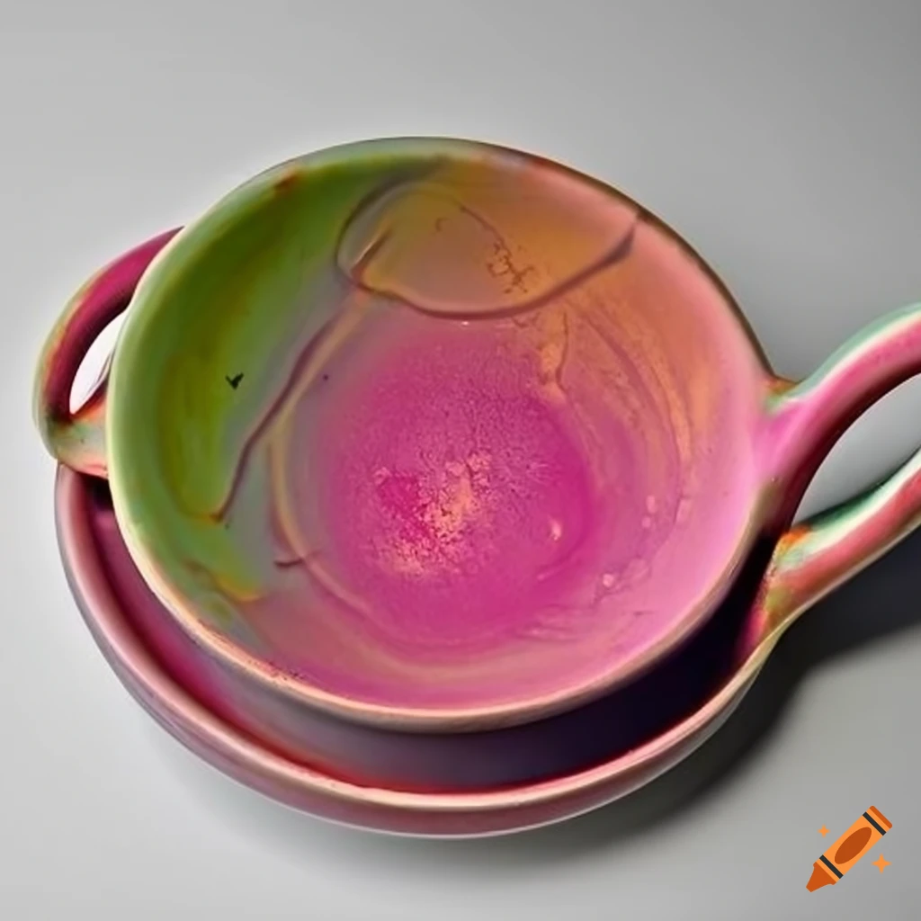 Ceramic artwork with unique glazes and abstract designs on Craiyon