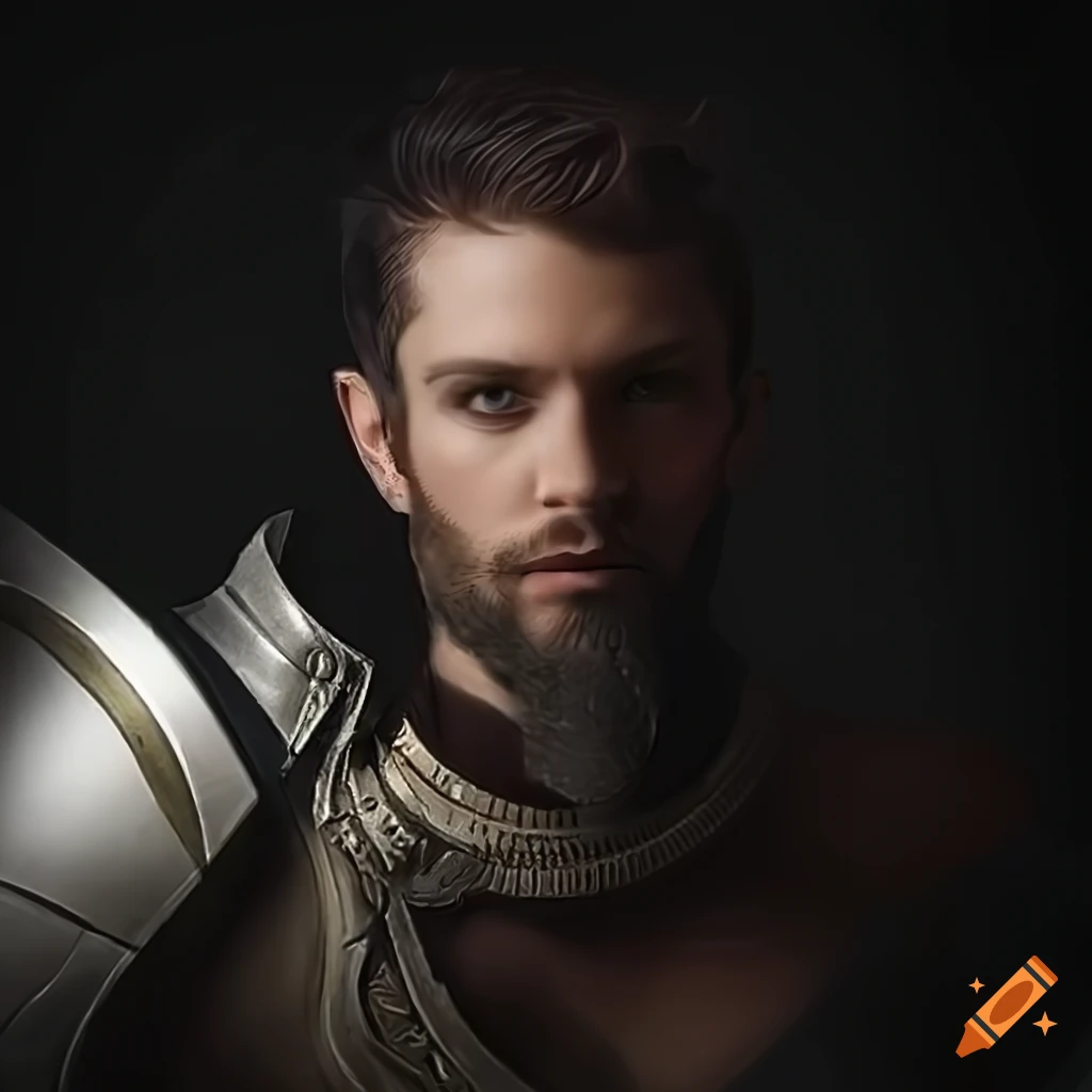 Image of a male paladin on Craiyon