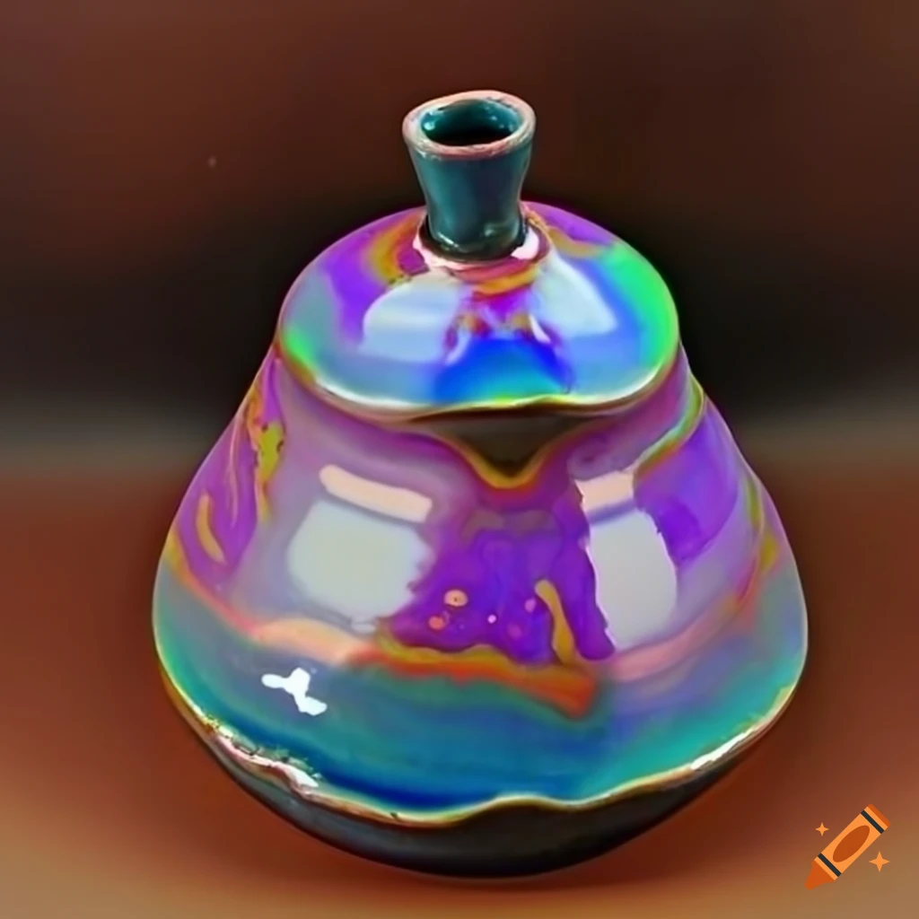 Unique ceramic pottery with colorful glazes