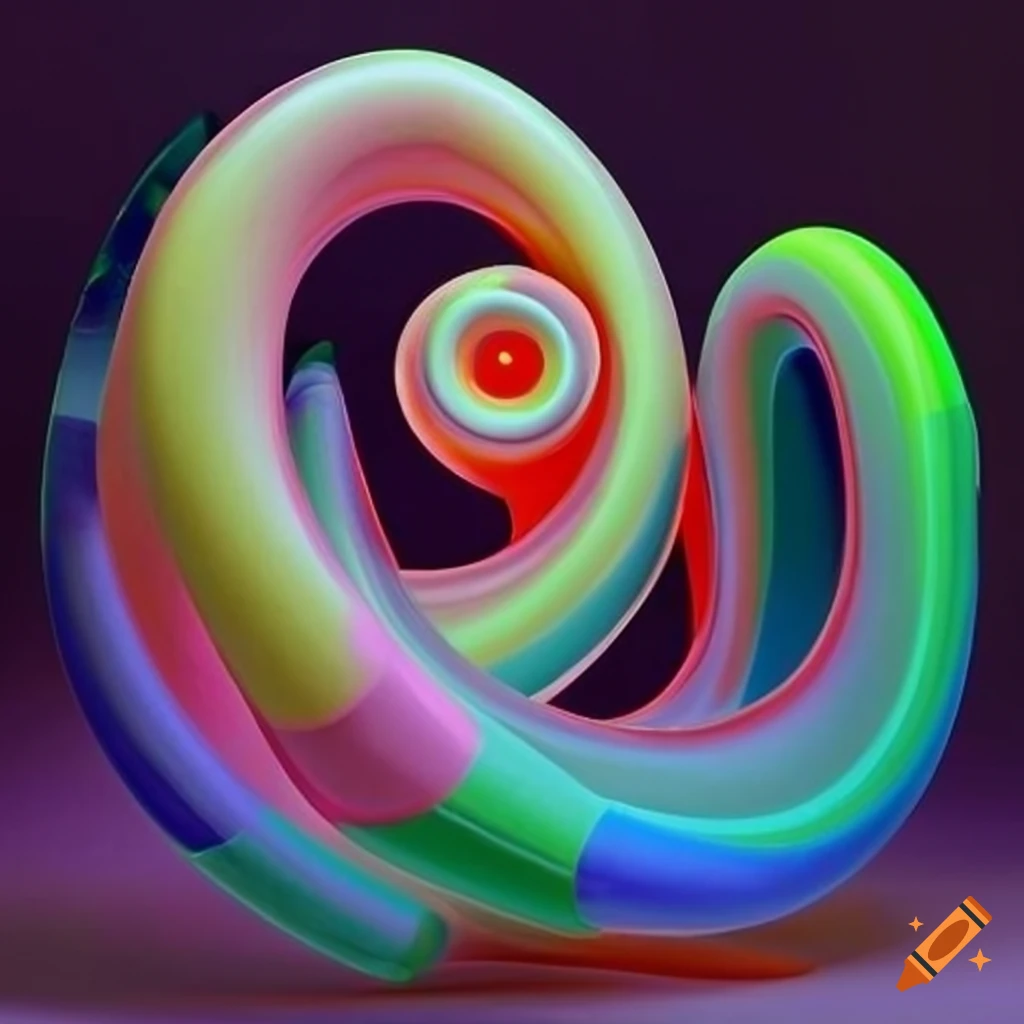 Colorful abstract sculpture in high definition on Craiyon