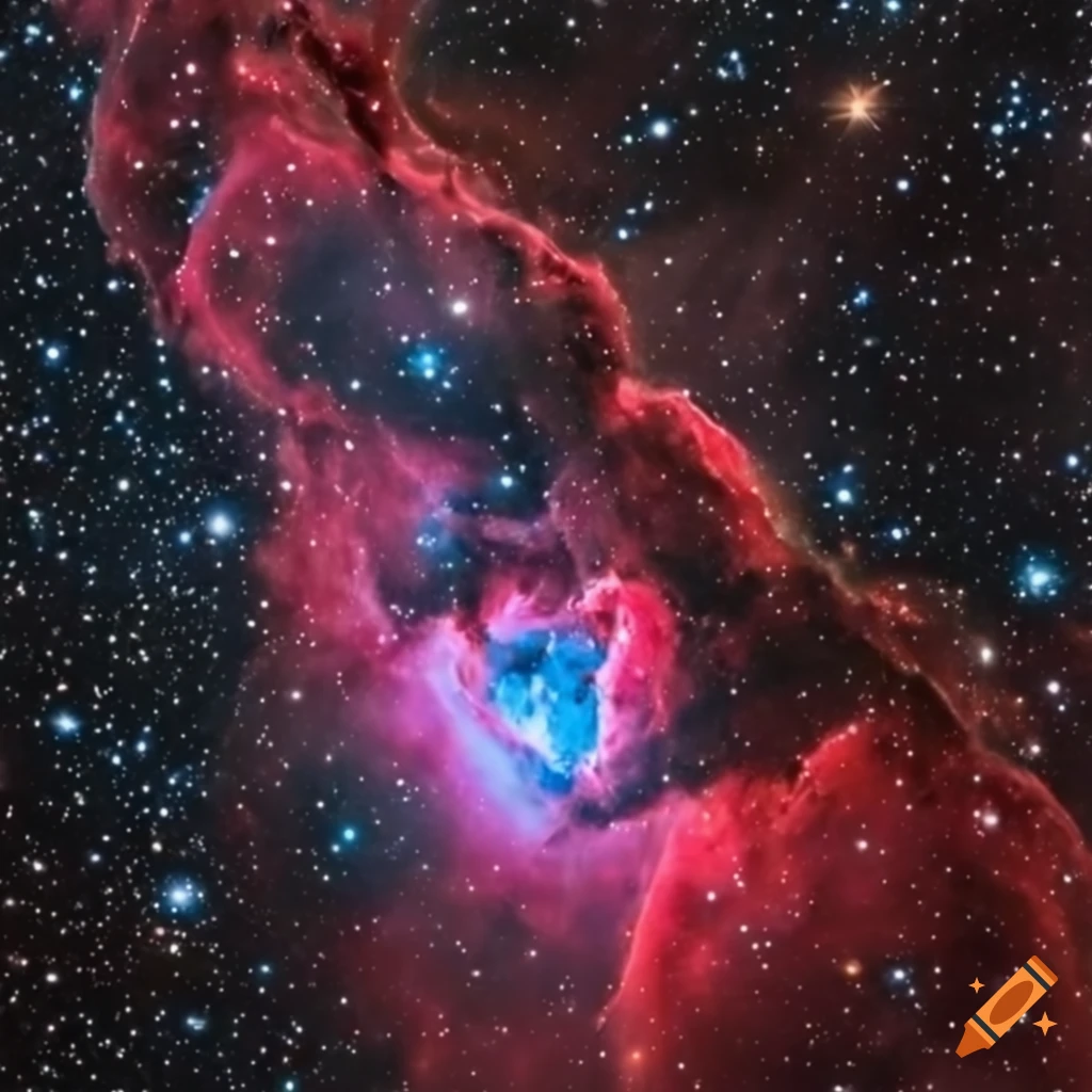 realistic photo of the Heart and Soul Nebula