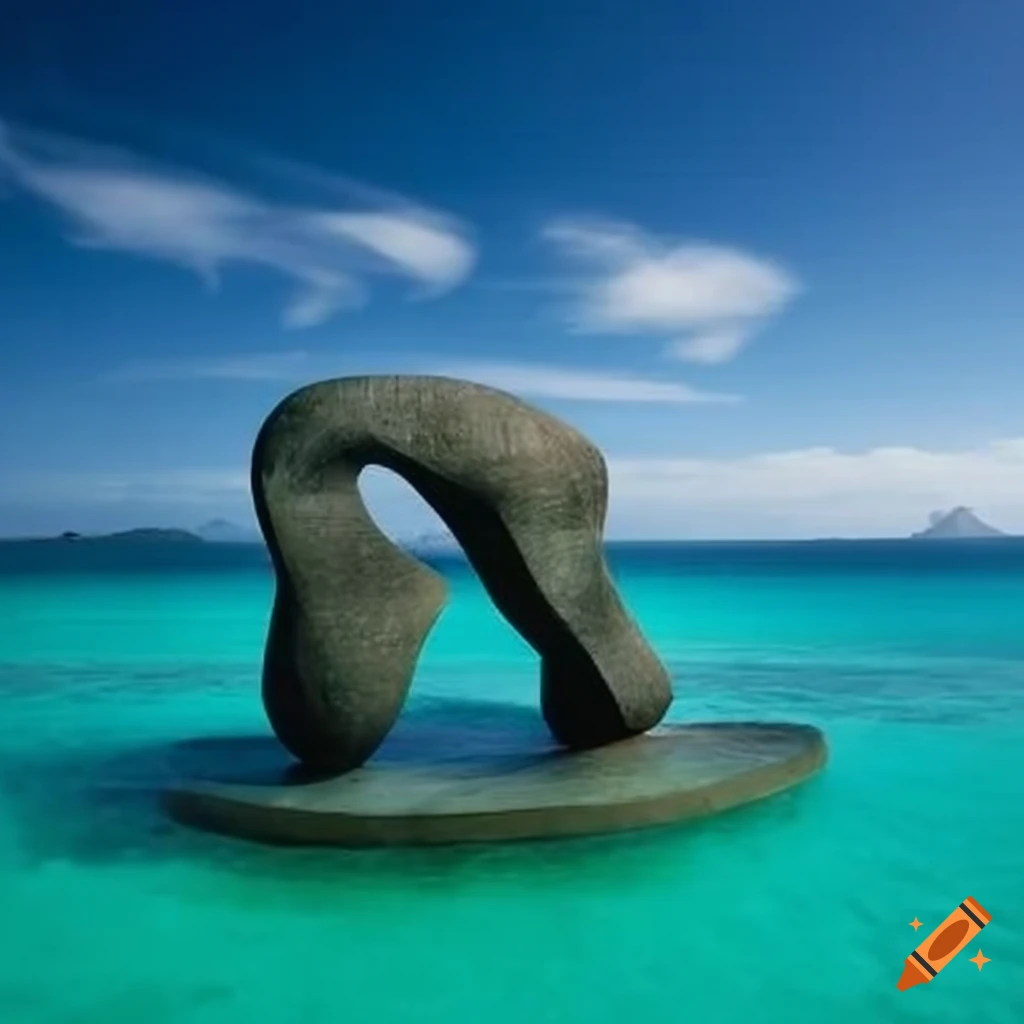 sculptures at a resort in Seychelles paradise