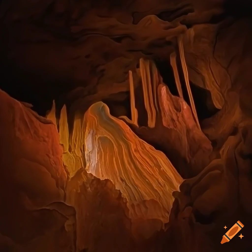 abstract image of a wet cave