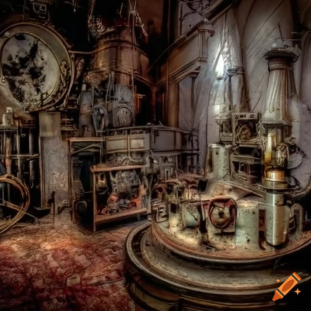 Ultra Realistic Steampunk Room Figure with Artificial Intelligence ·  Creative Fabrica