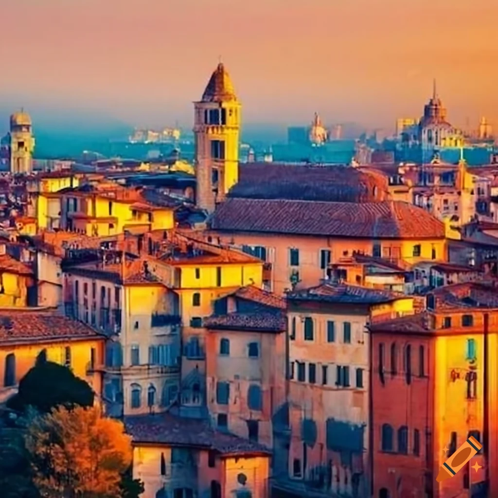 Cityscape of an italian city
