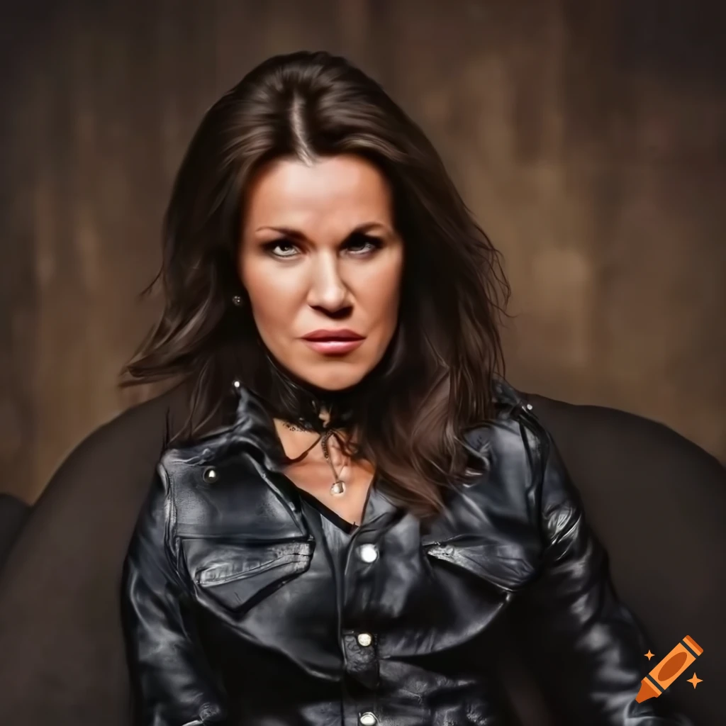 Closeup photograph of susanna reid in punk style on Craiyon