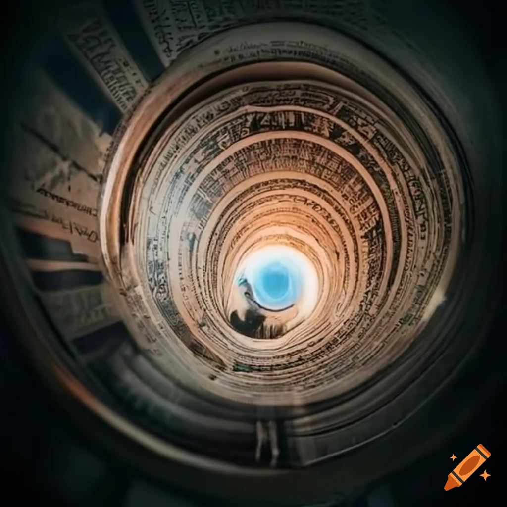 close-up fisheye photograph through a newspaper