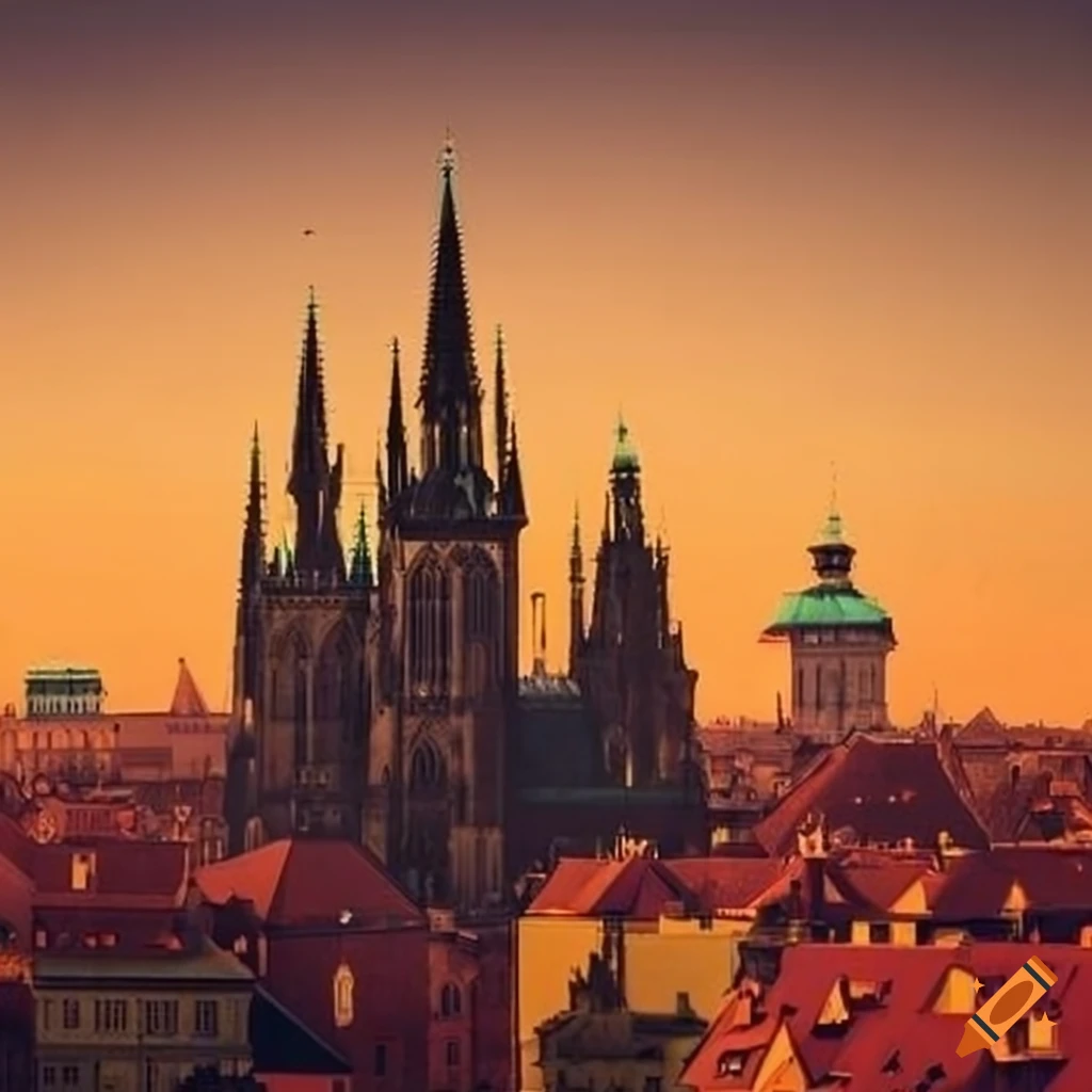 Prague cathedral on Craiyon