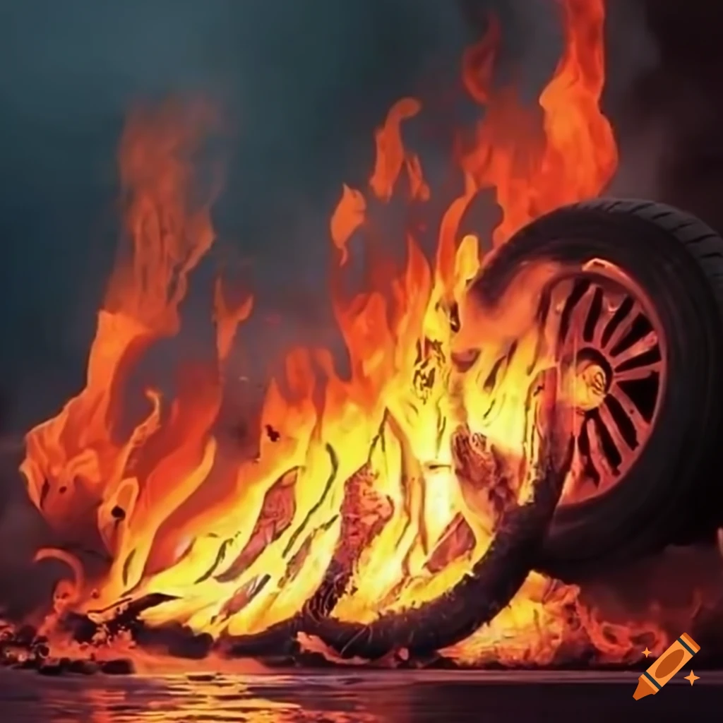 Poster for burn tires event with mo dehghani on Craiyon