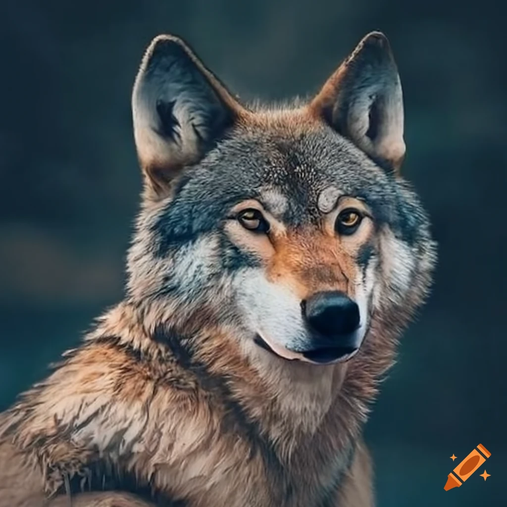 image of a majestic wolf