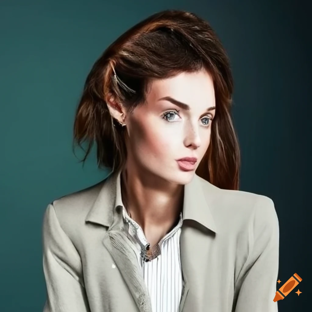 Stylish Woman In Black Suit With Pompadour Hairstyle On Craiyon stylish-woman-in-black-suit-with-pompadour-hairstyle-on-craiyon