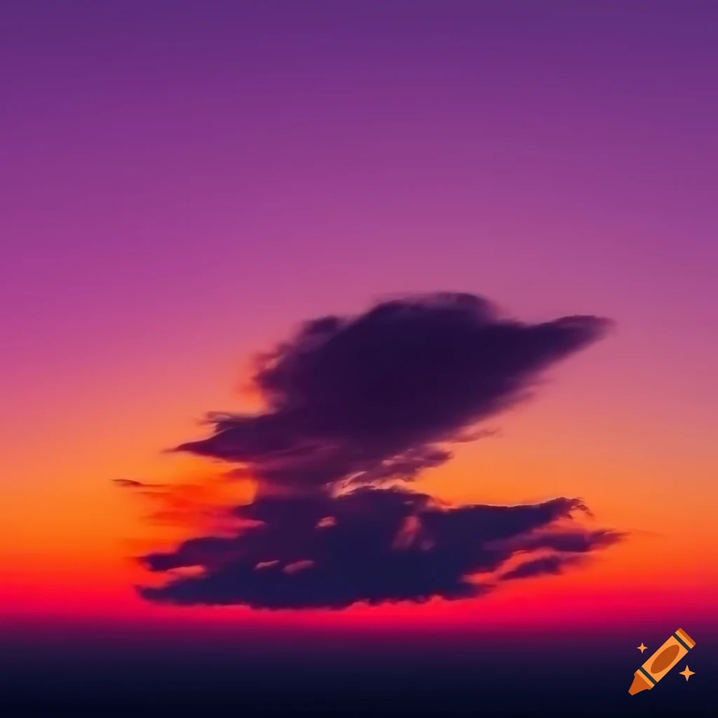 stunning sunset with colorful gradient and clouds