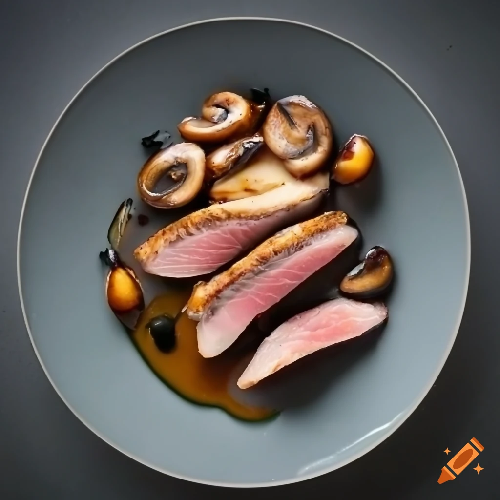 delicious duck breast with butternut gnocchi and mushrooms