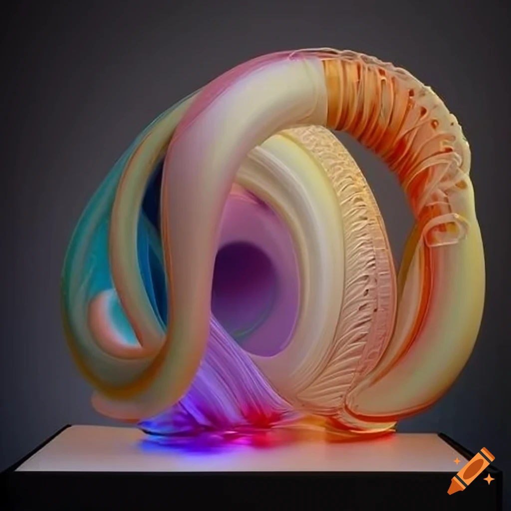 Colorful abstract sculpture