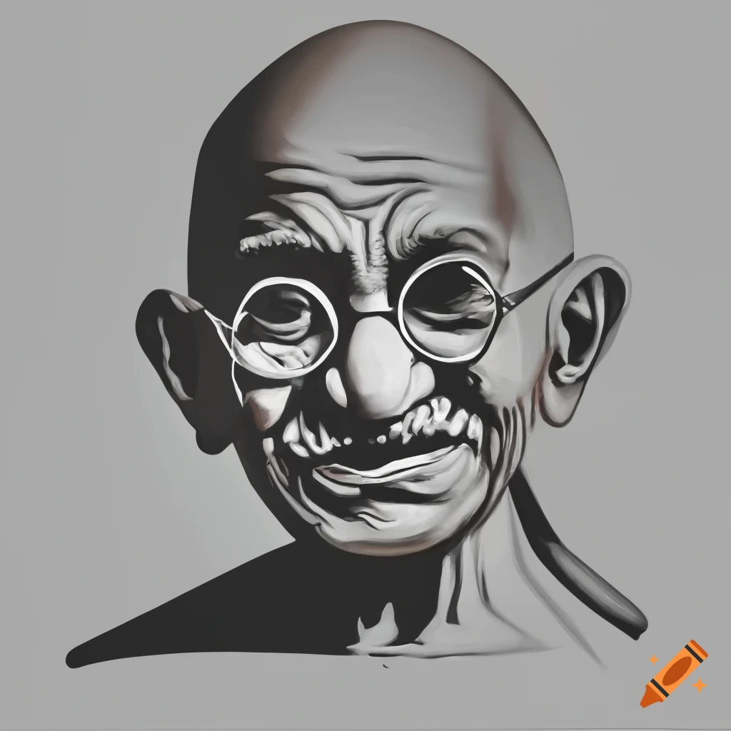 Gandhi face sketch hi-res stock photography and images - Alamy
