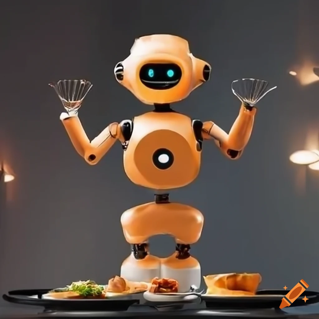 Restaurant with robots on Craiyon