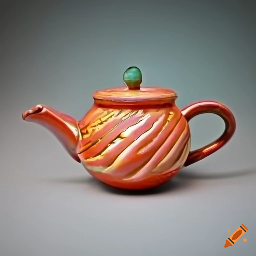 Unique ceramic artwork with colorful glazes