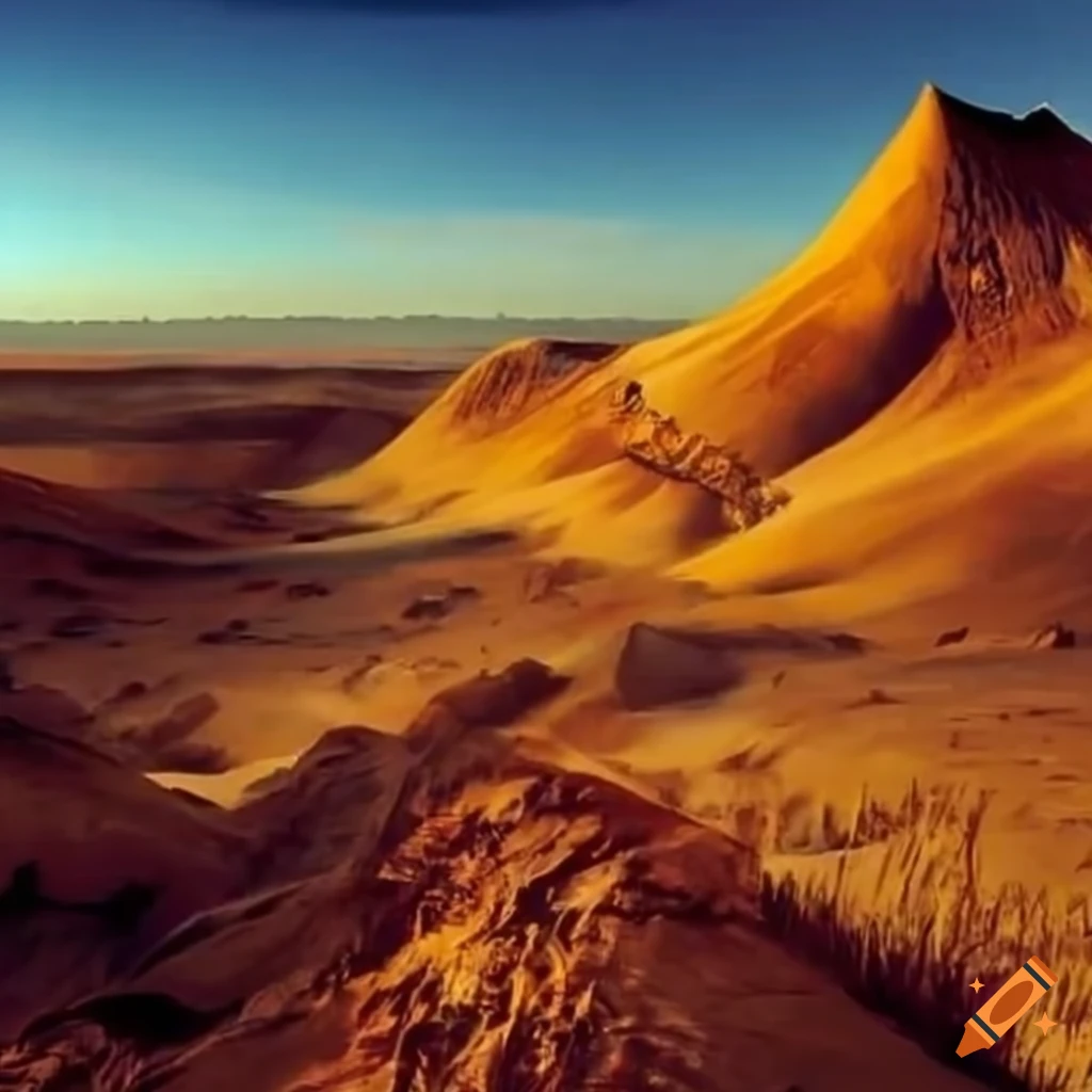 desert landscape reminiscent of Mad Max