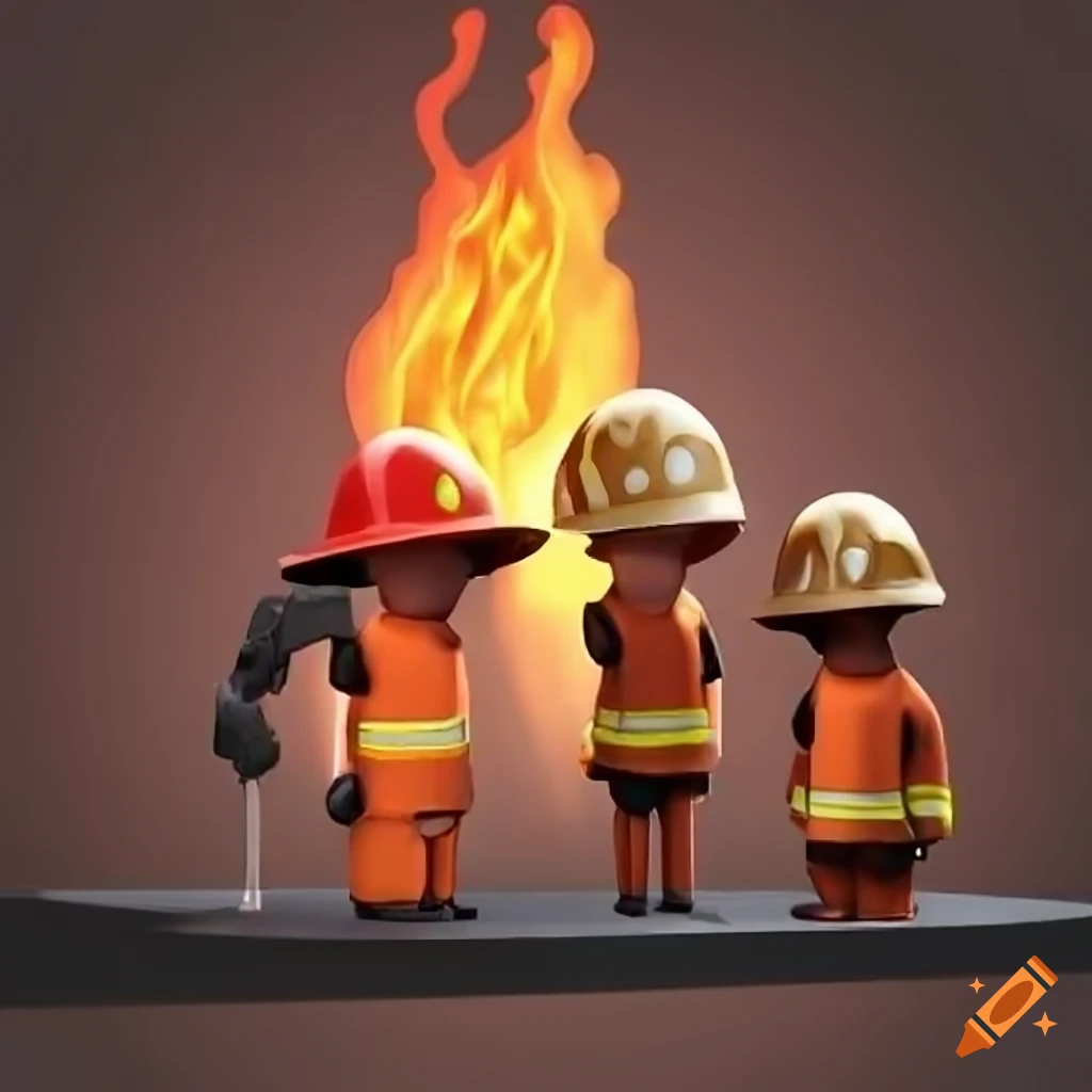 firefighter fighting fire clip art
