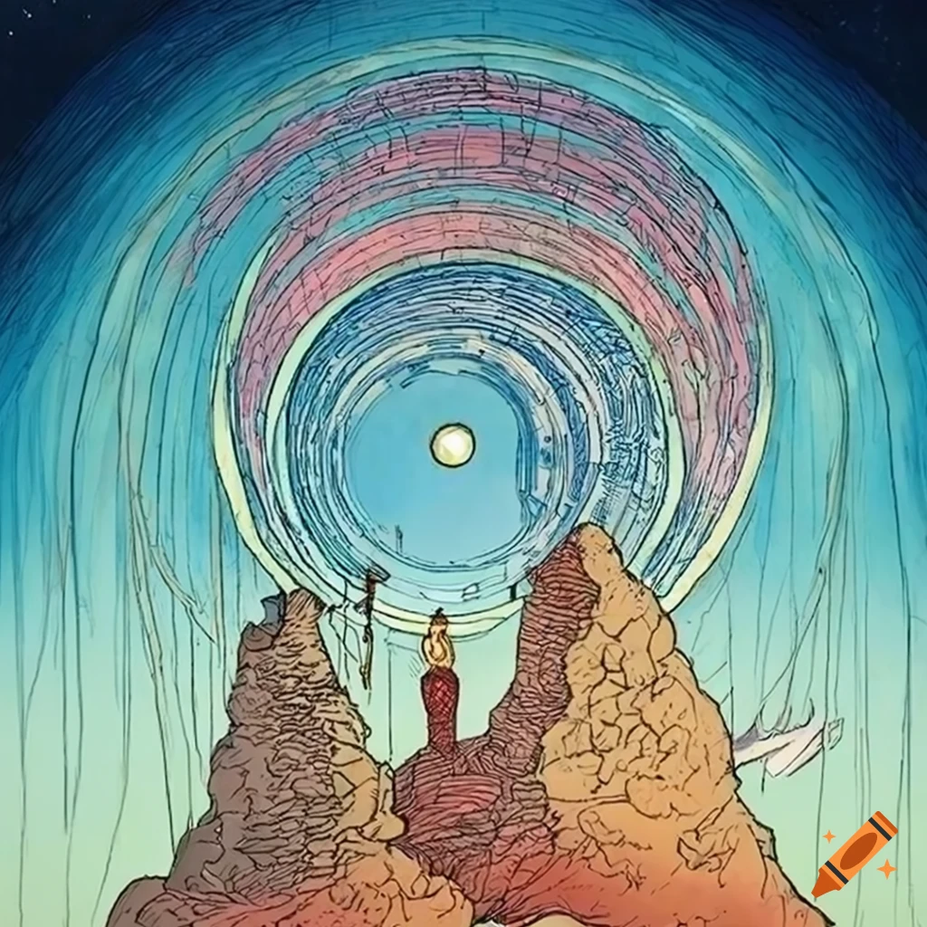 Moebius Drawing Exploring Time And Space On Craiyon