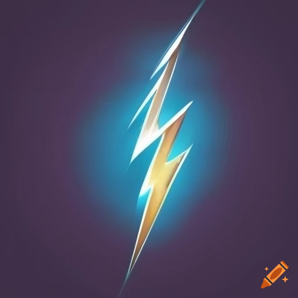 Shining and glowing blue lightning neon sign Vector Image