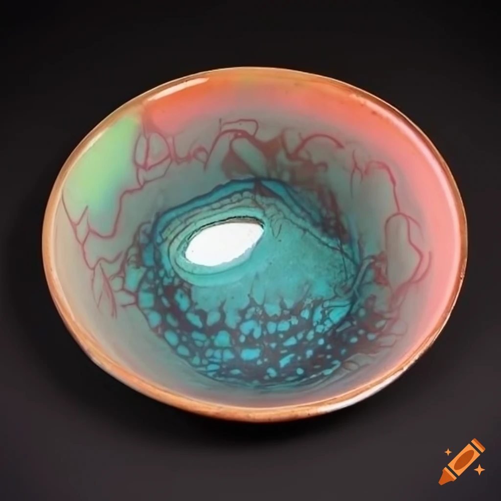 Unique ceramic pottery with colorful glazes