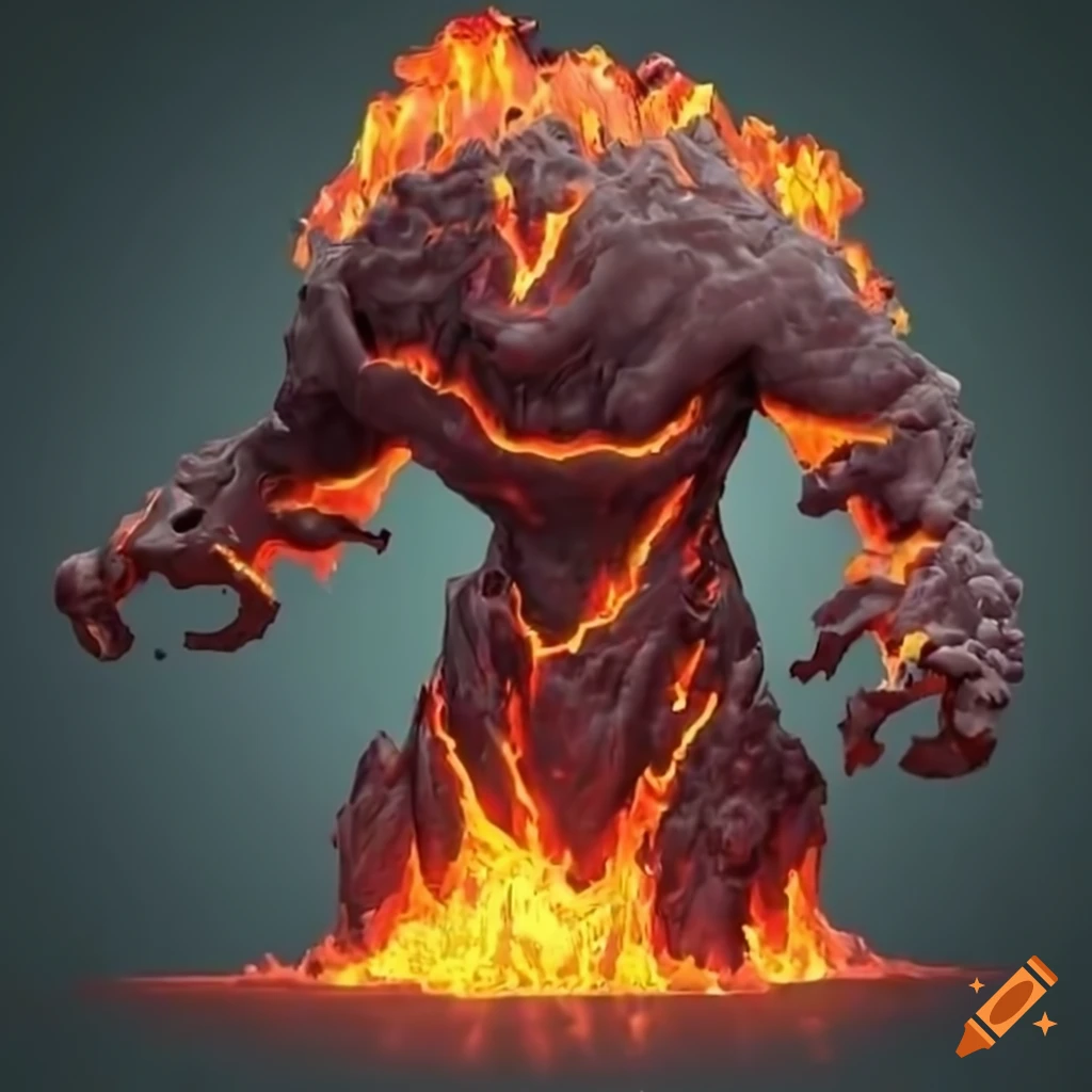 image of a magma volcano elemental
