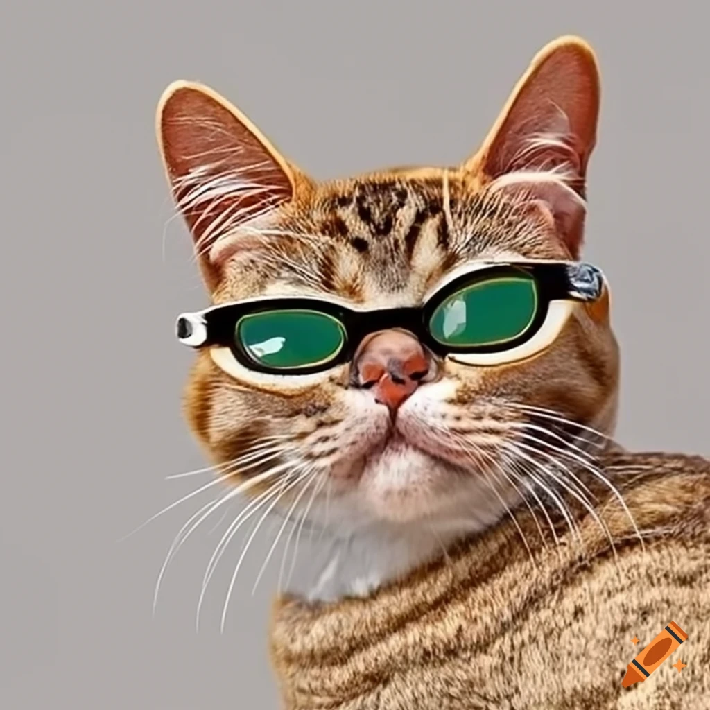 Cat wearing sunglasses and cap