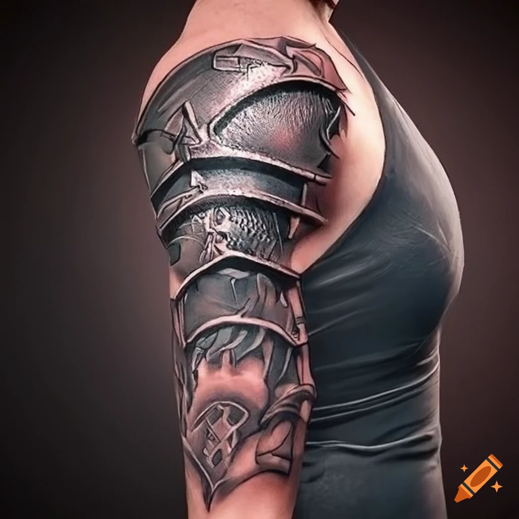 𝔏𝔢𝔬 ℭ𝔞𝔫𝔬𝔰𝔞 | fixing and adding this existing shoulder armor tattoo  #armortattoo #metalarmor #tattoo #tattoos #newwestminster #newwest  #newwesttattoo #... | Instagram