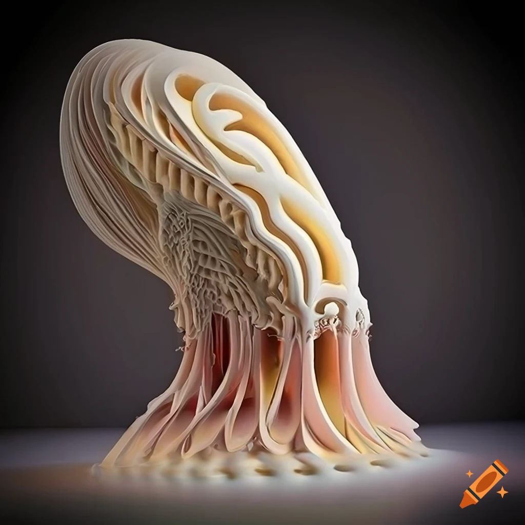 Colorful and intricate abstract sculpture on Craiyon