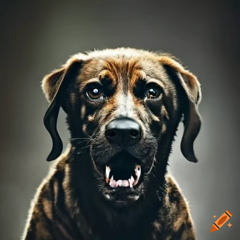 Image of a dangerouslooking dog on Craiyon