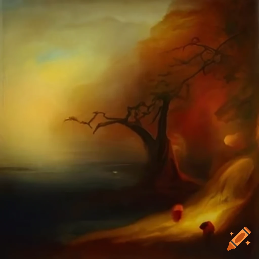 Halloween landscape inspired by J.M.W. Turner