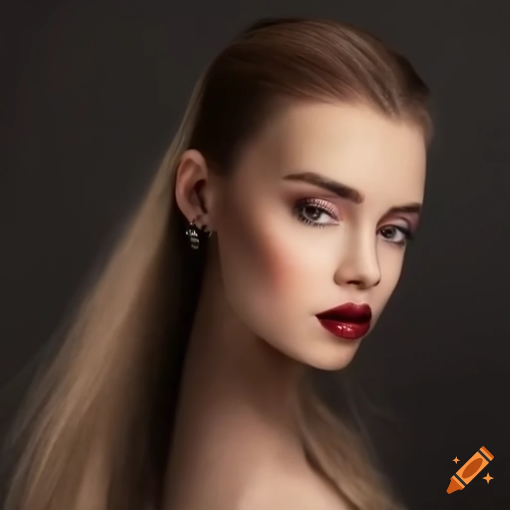 fashion model with stylish hair