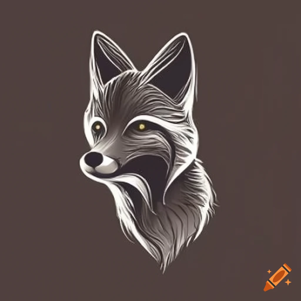 Stylized fox silhouette for a logo