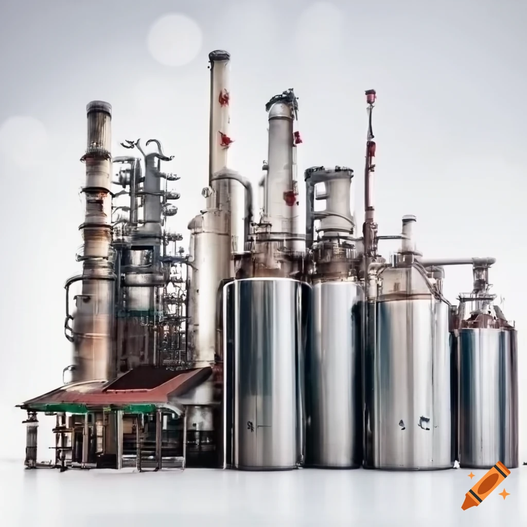 brewery refinery on white background