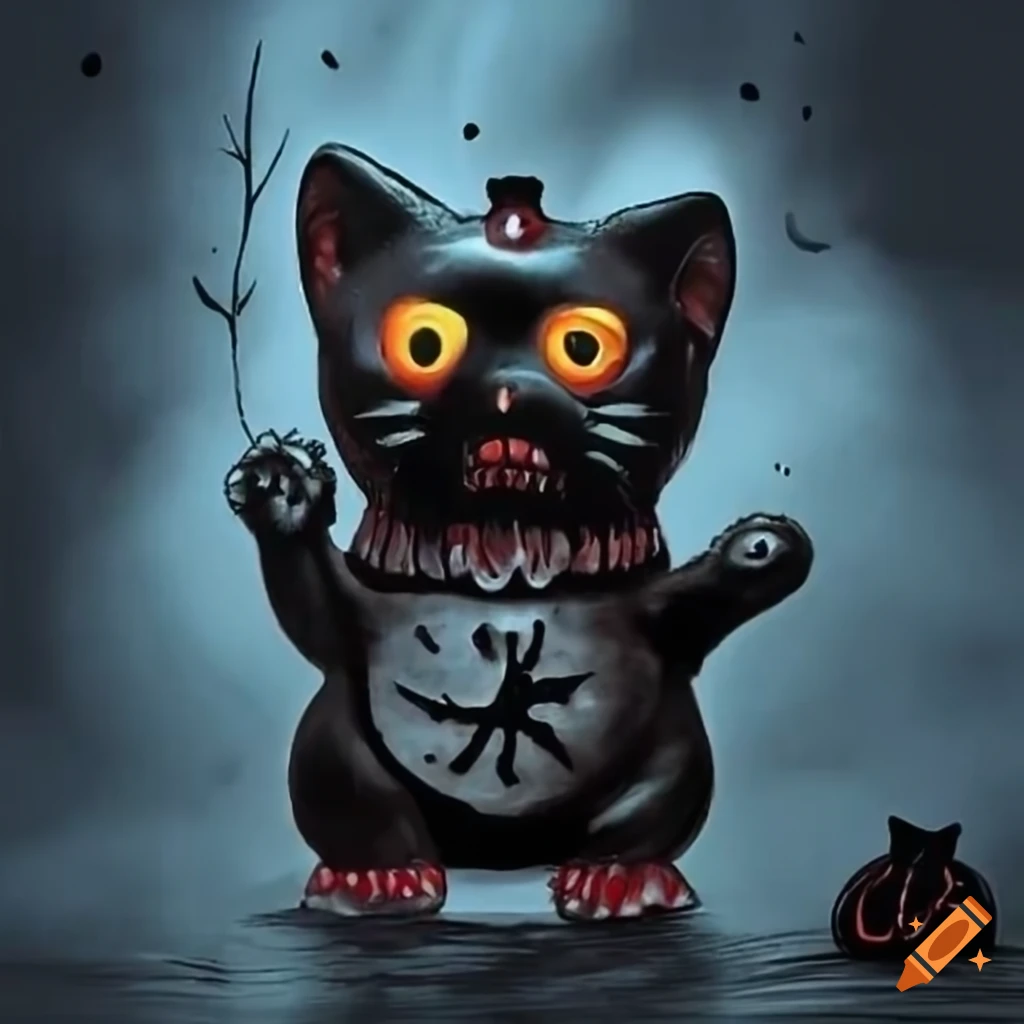 Spooky black cat for friday the 13th