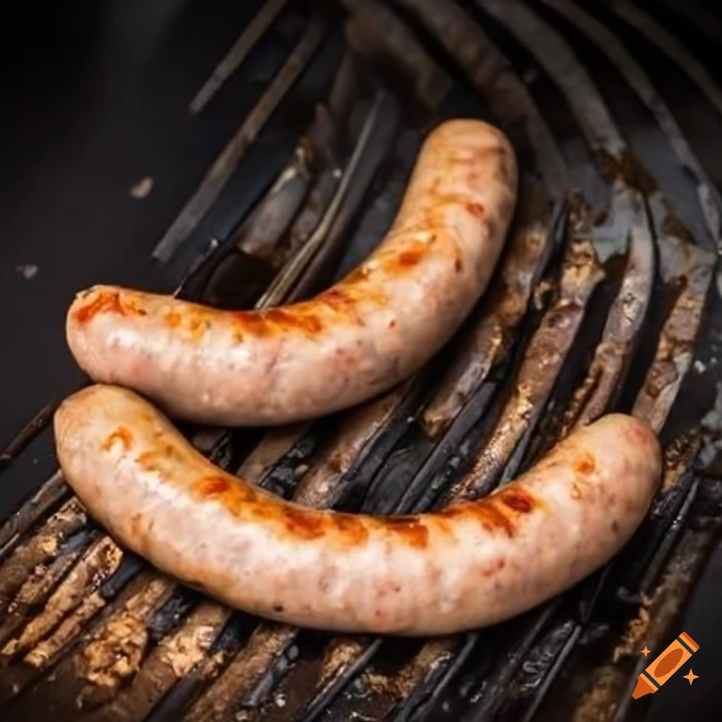 Grilled german bratwurst sausage on Craiyon