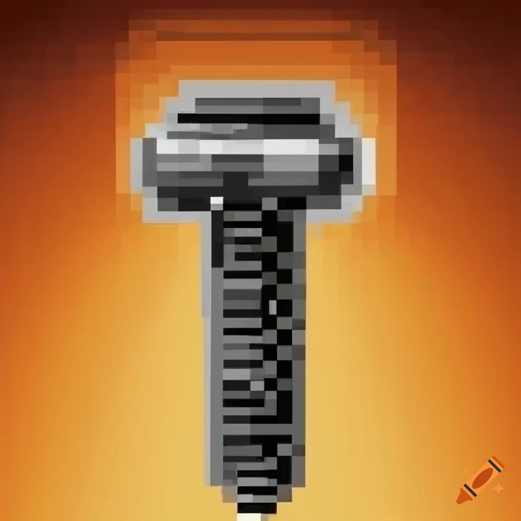 pixel art of a metal bolt