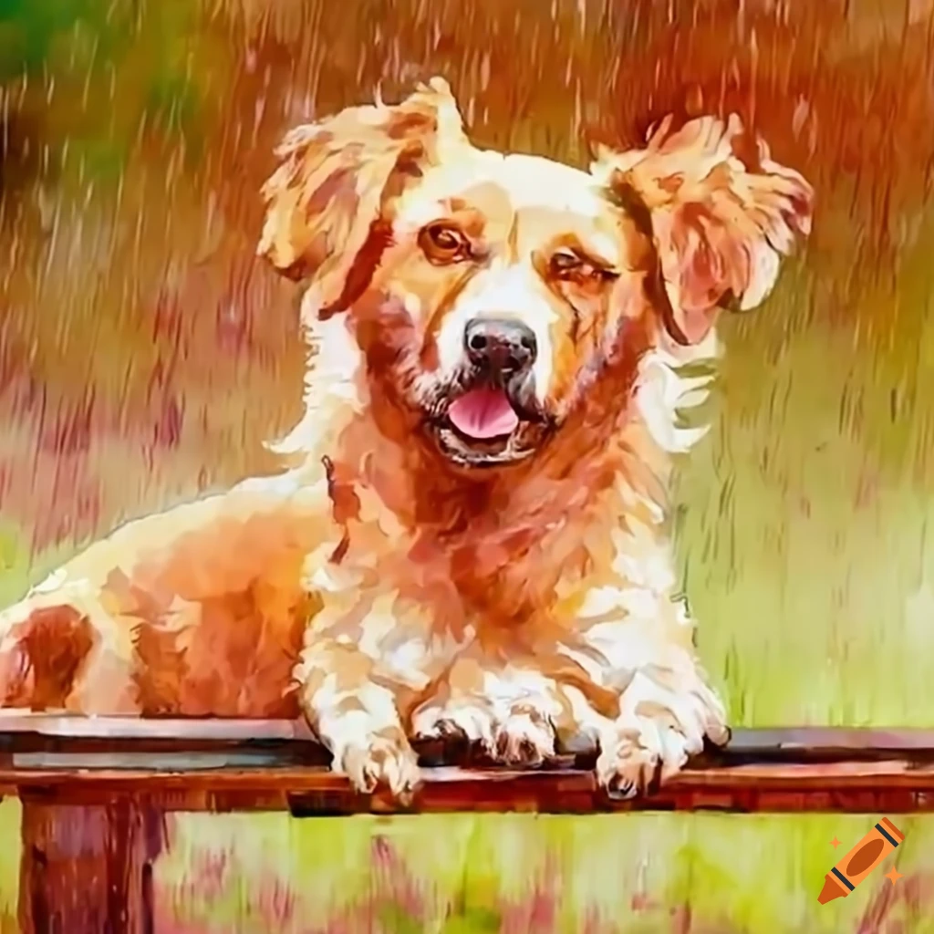 Dog Sitting On A Bench In The Rain On Craiyon dog-sitting-on-a-bench-in-the-rain-on-craiyon