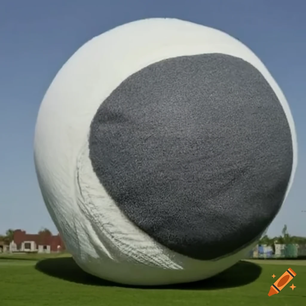 Grey and white sock expanding into a large ball on Craiyon
