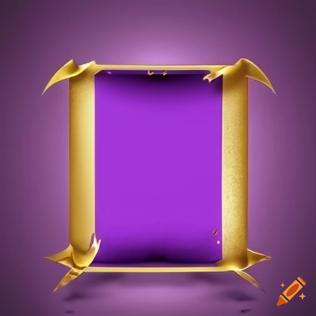 Gold and purple banner design on Craiyon
