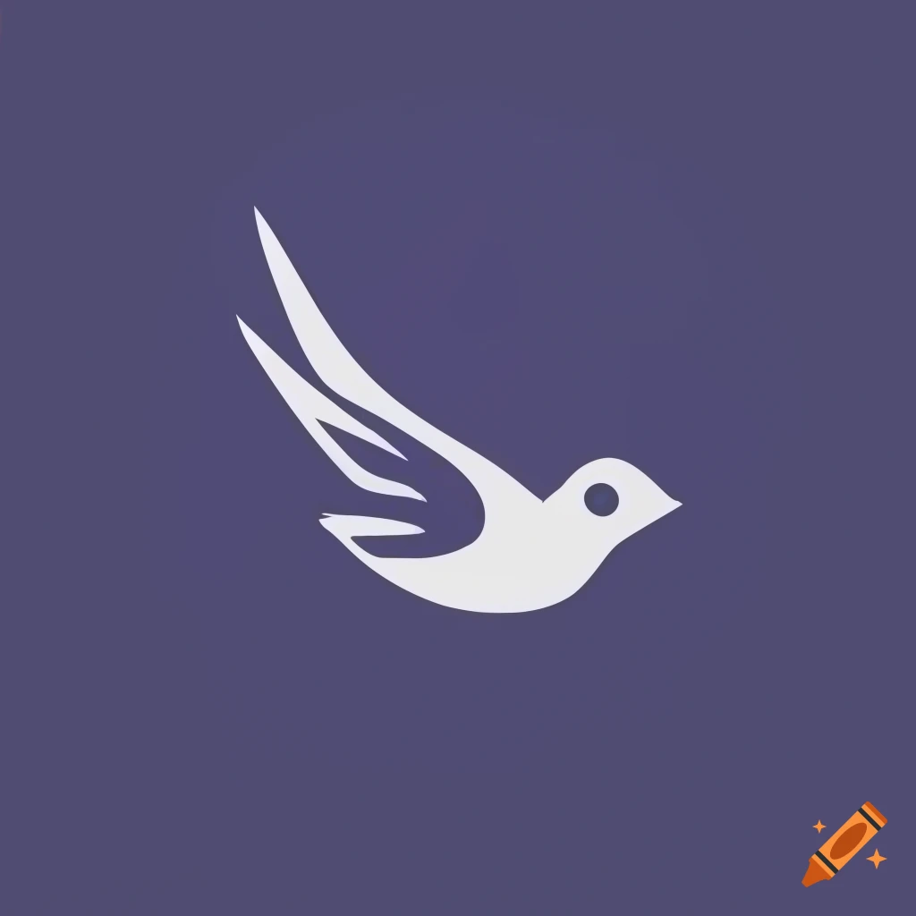 Free Photo Prompt | Simple Sparrow Logo ️ on Purple Background